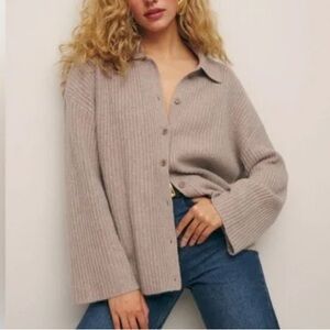 Reformation | Fantino cashmere collard Cardigan Size M